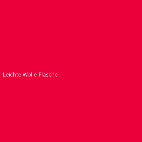 Leichte Wolle-Flasche